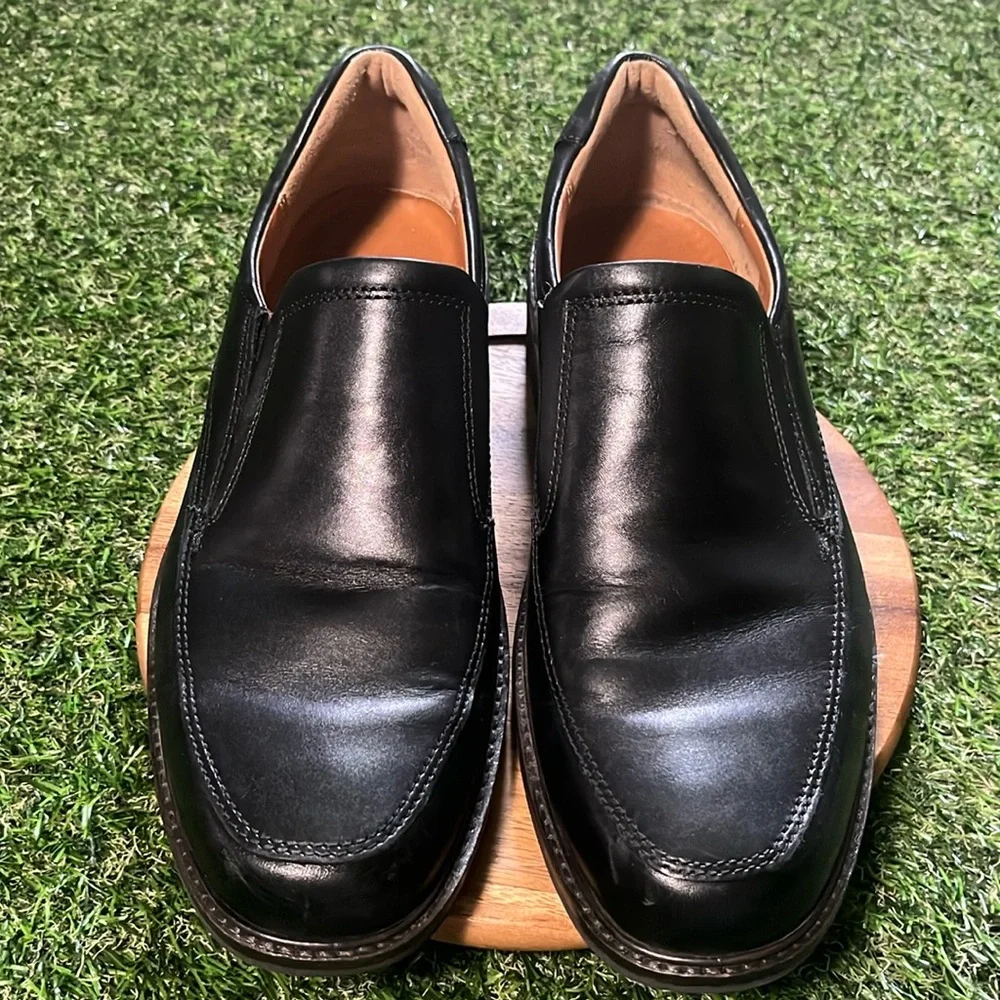 Ecco Holton Apron Toe Black Loafers Size 43 Men’s 9.5 Extra Width